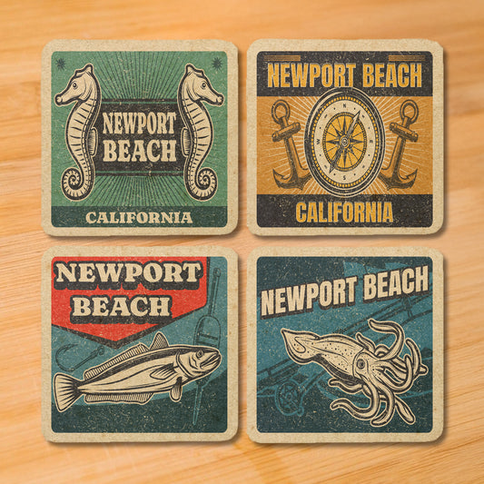 Newport Beach Vintage Coaster Set