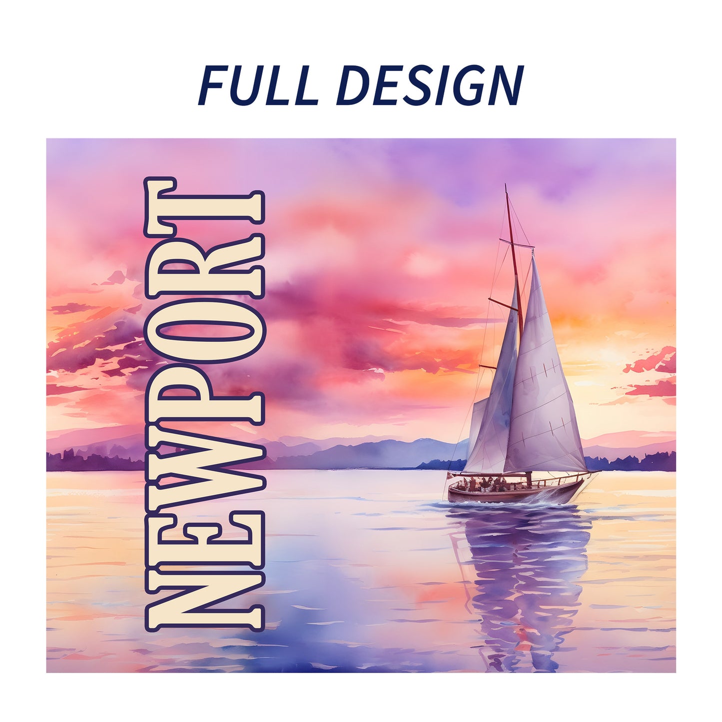 Newport Sailboat Skinny Tumbler