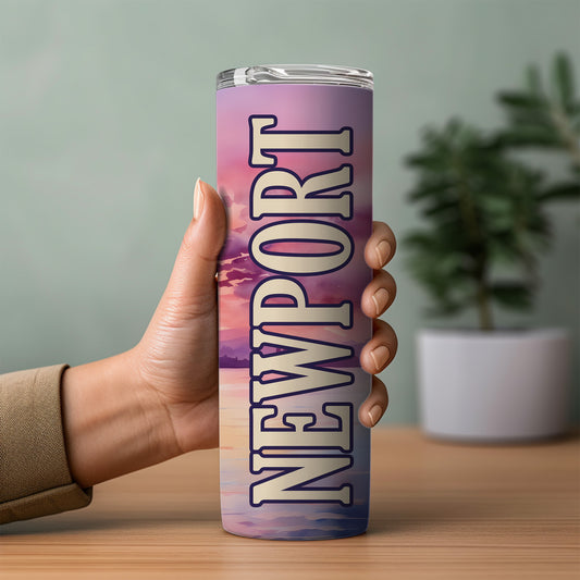 Newport Sailboat Skinny Tumbler