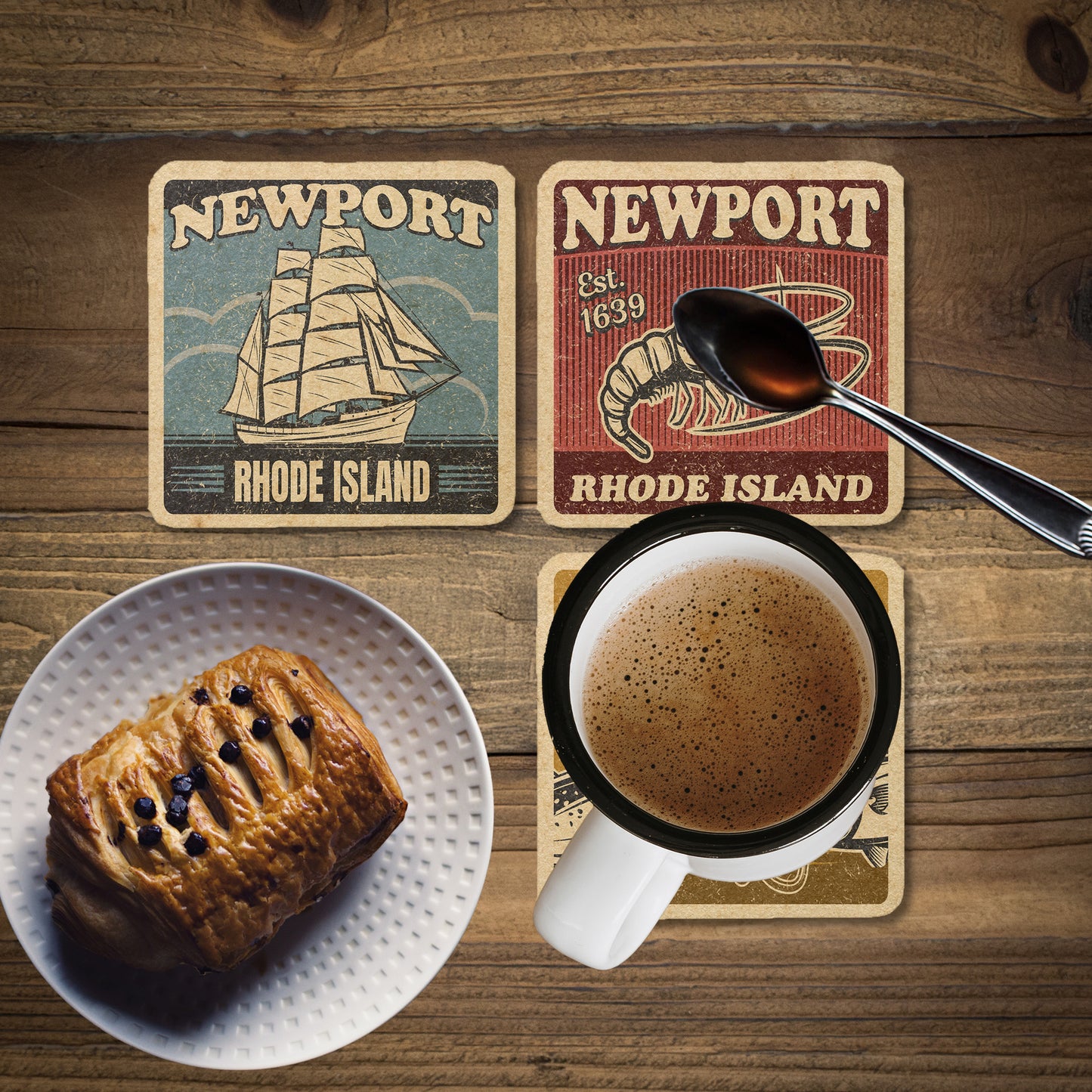 Newport Vintage Coaster Set