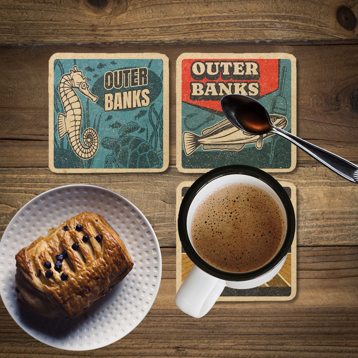 Outer Banks Vintage Coaster Set