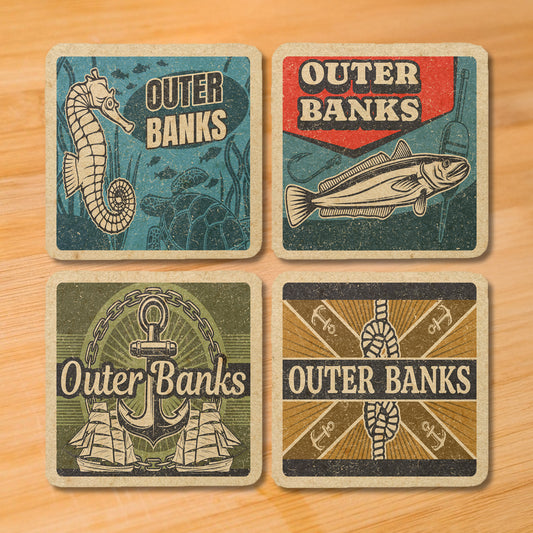 Outer Banks Vintage Coaster Set
