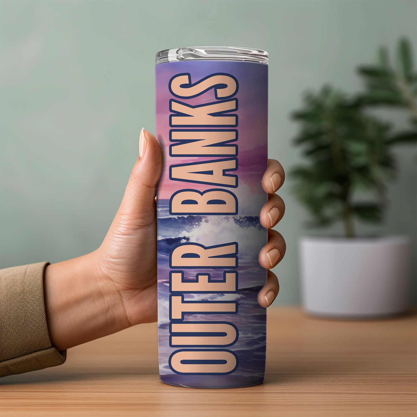 Outer Banks Shoreline Skinny Tumbler