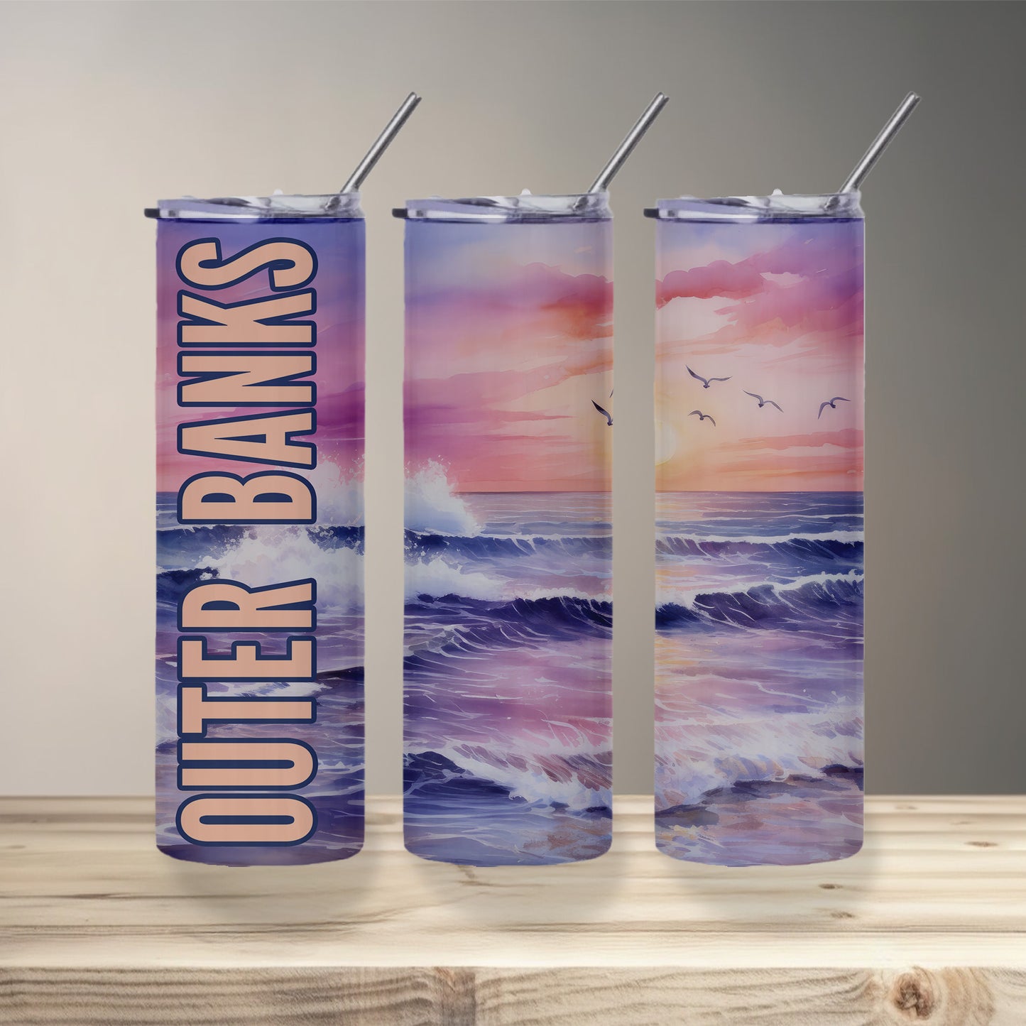 Outer Banks Shoreline Skinny Tumbler