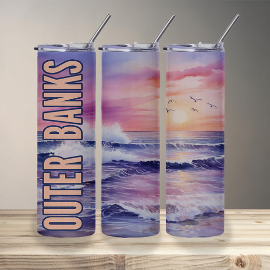Outer Banks Shoreline Skinny Tumbler
