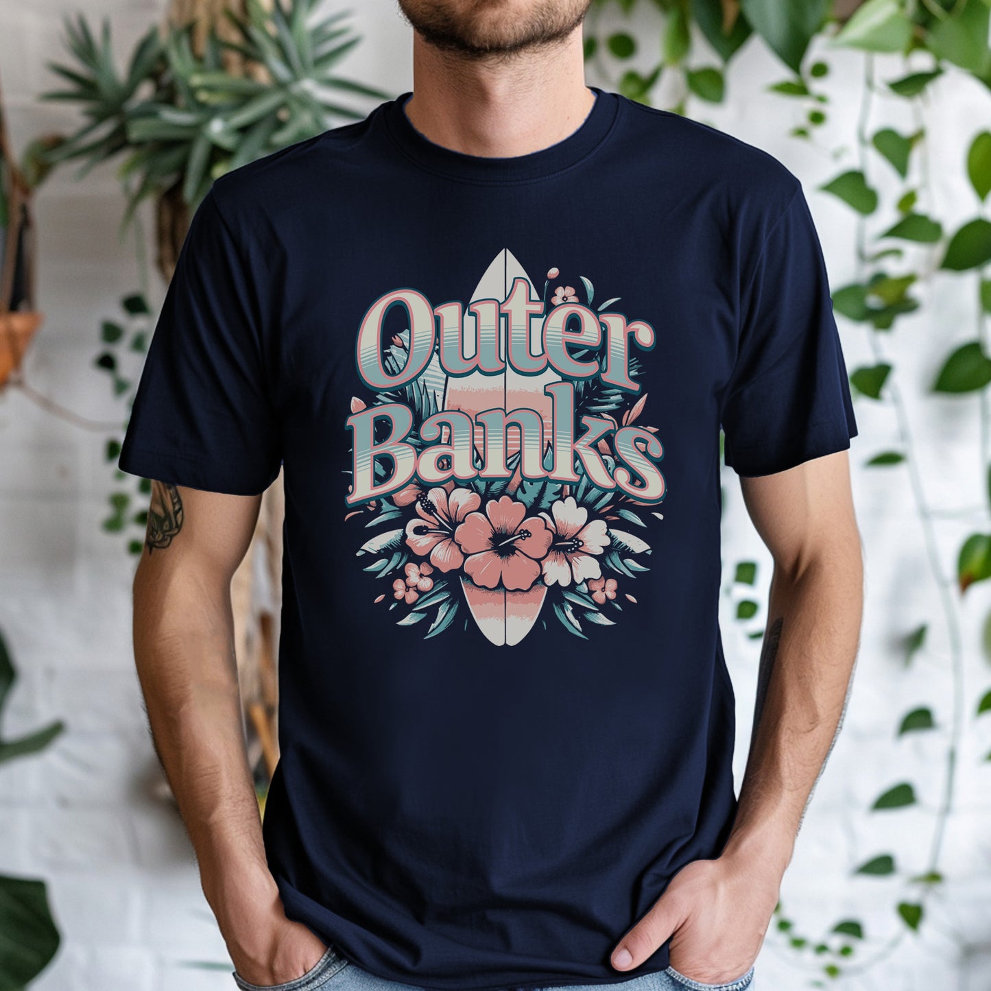 Outer Banks Surfboard T-Shirt