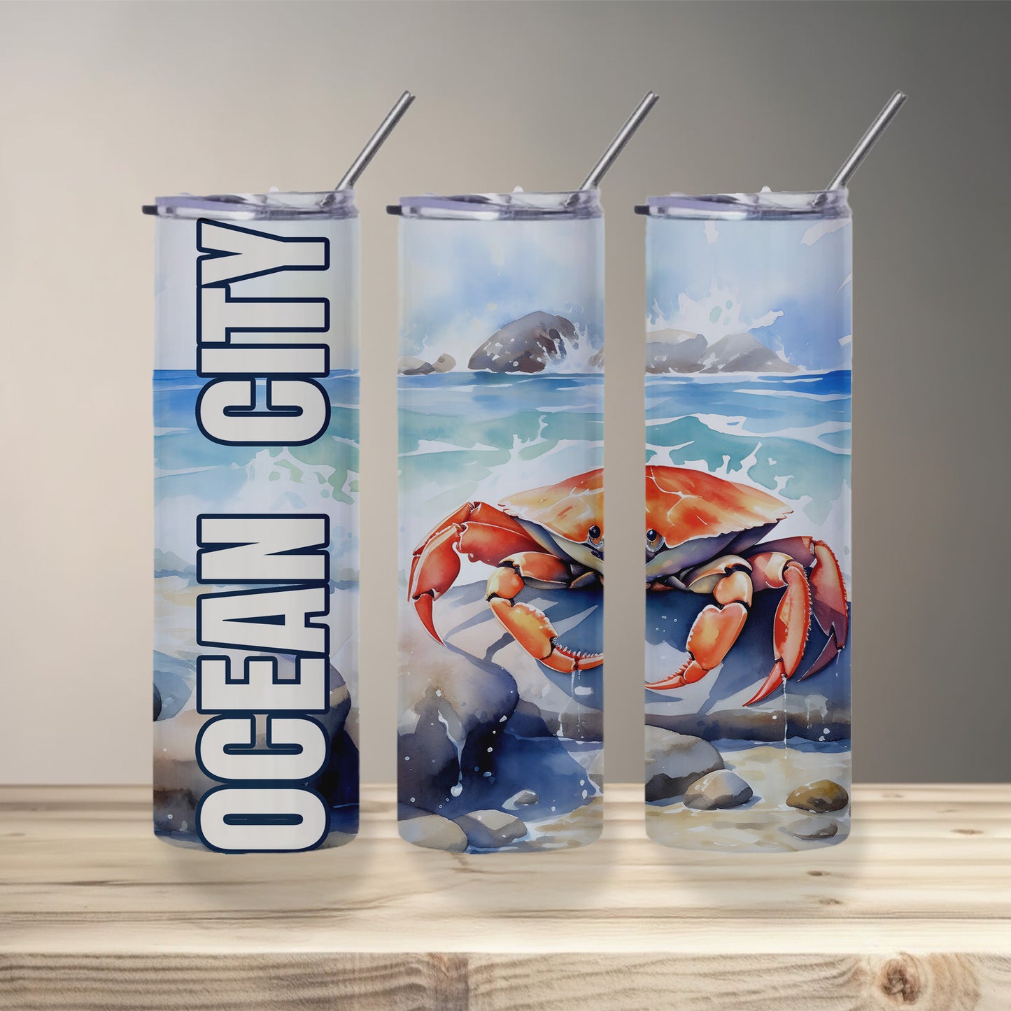 Ocean City (MD) Crab Skinny Tumbler