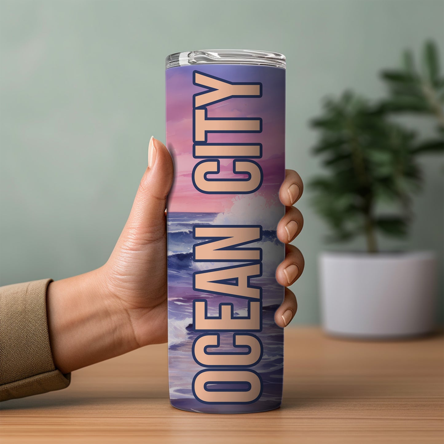 Ocean City (NJ) Shoreline Skinny Tumbler