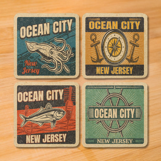 Ocean City (NJ) Vintage Coaster Set