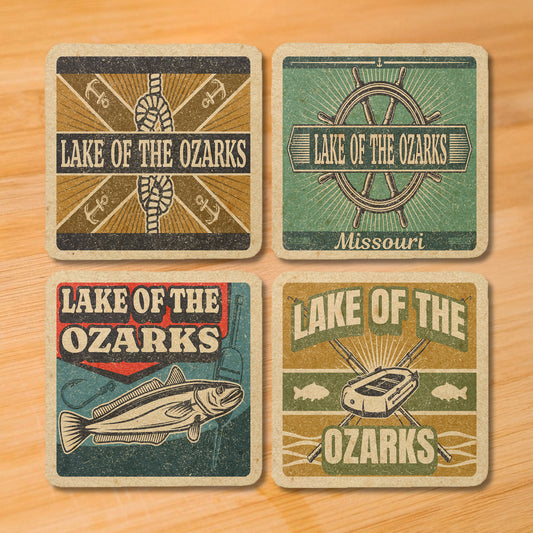 The Lake of the Ozarks Vintage Coaster Set