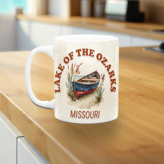 The Lake of the Ozarks Rowboat Mug
