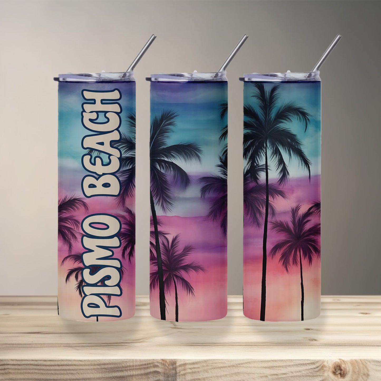 Pismo Beach Sunset Skinny Tumbler