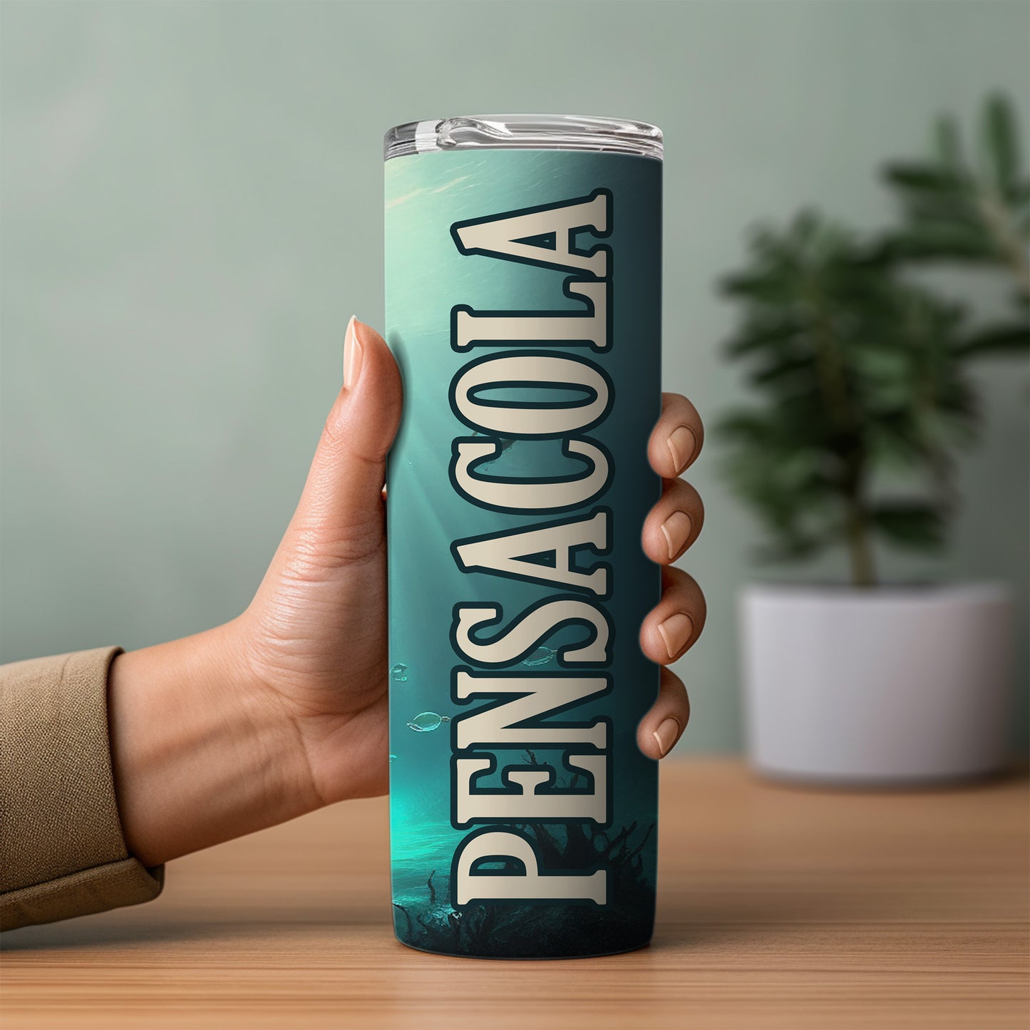 Pensacola Beach Shipwreck Skinny Tumbler