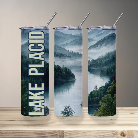 Lake Placid Scenery Skinny Tumbler