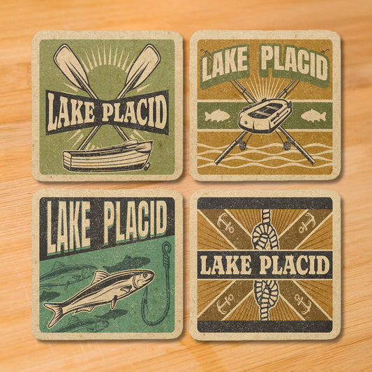 Lake Placid Vintage Coaster Set