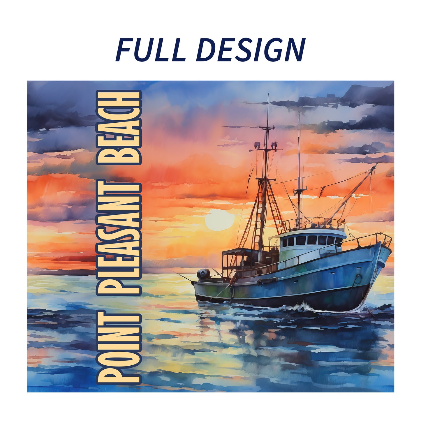 Point Pleasant Beach Sunset Skinny Tumbler