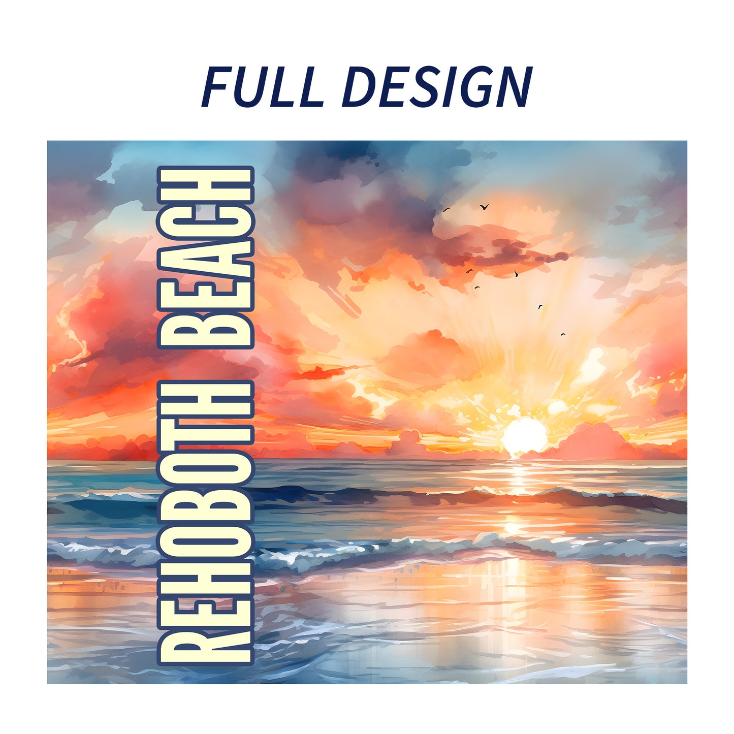 Rehoboth Beach Shoreline Skinny Tumbler