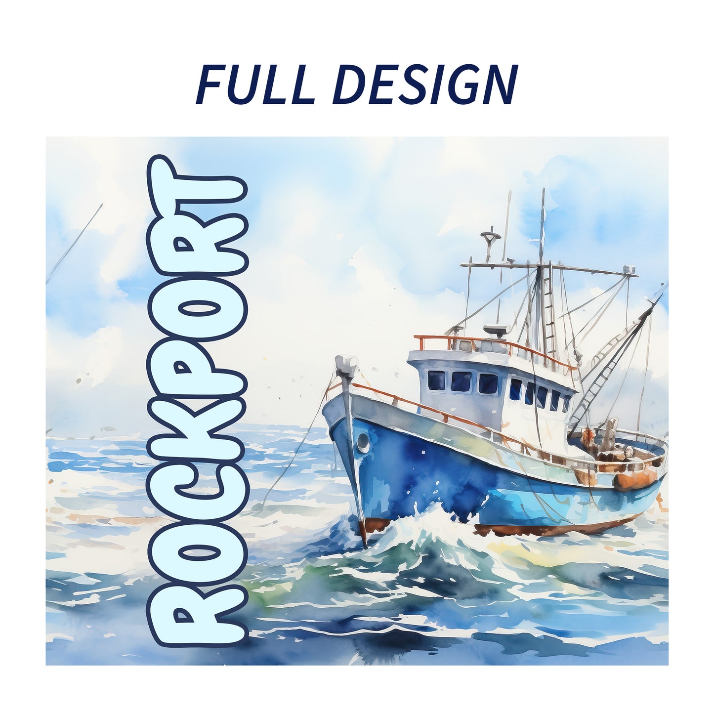 Rockport Fishing Boat Skinny Tumbler