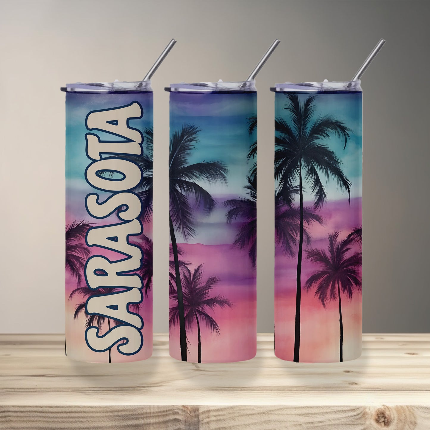 Sarasota Sunset Skinny Tumbler