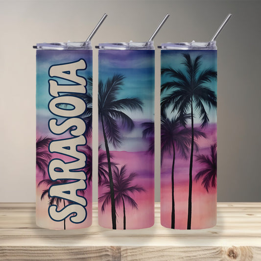 Sarasota Sunset Skinny Tumbler