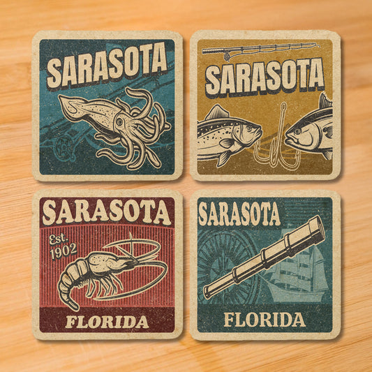 Sarasota Vintage Coaster Set