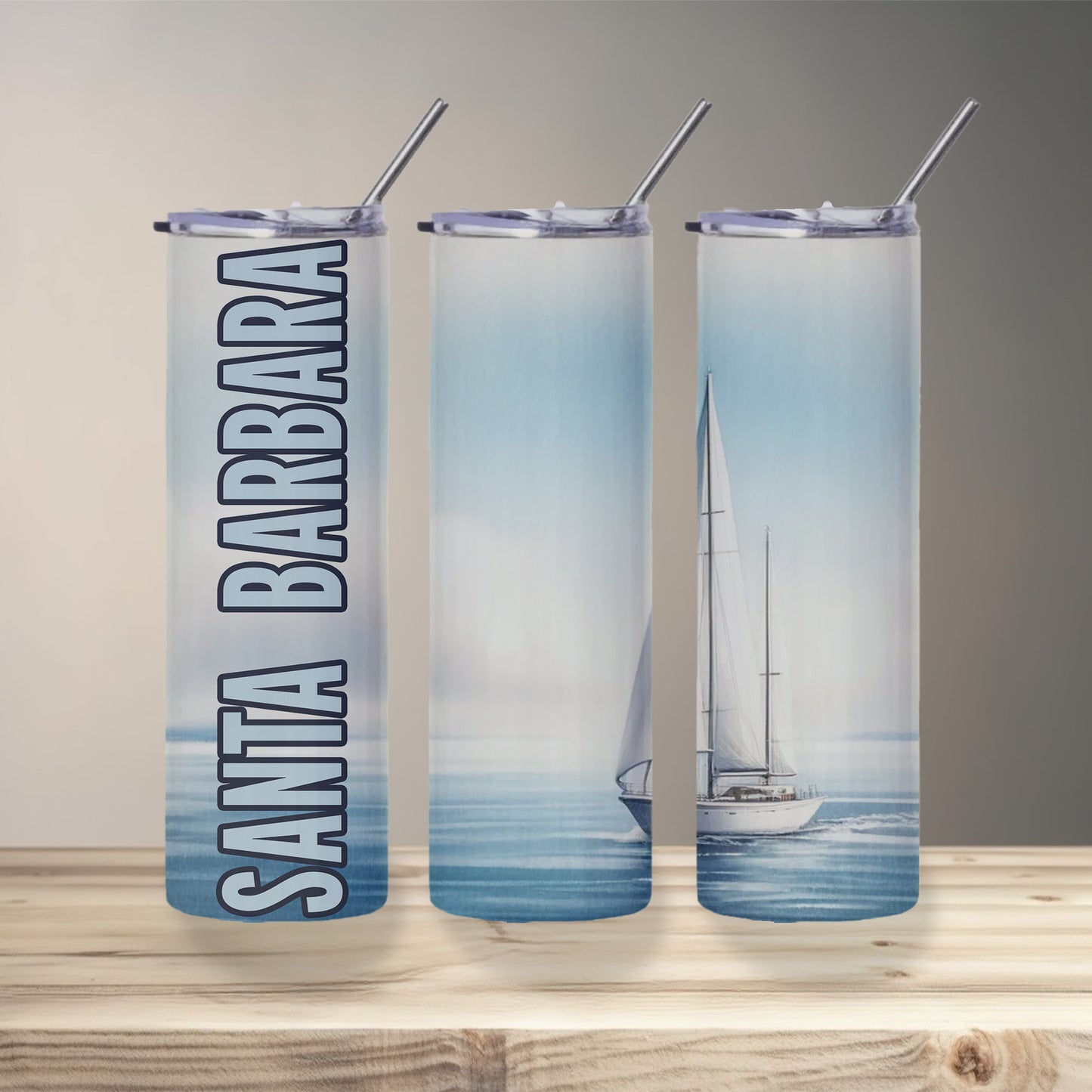Santa Barbara Sailboat Skinny Tumbler