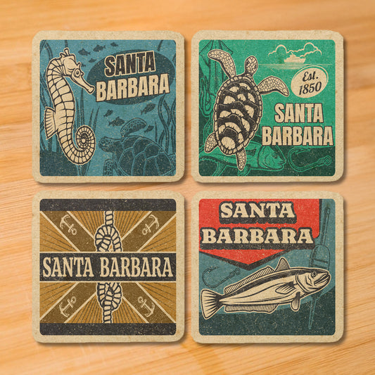 Santa Barbara Vintage Coaster Set