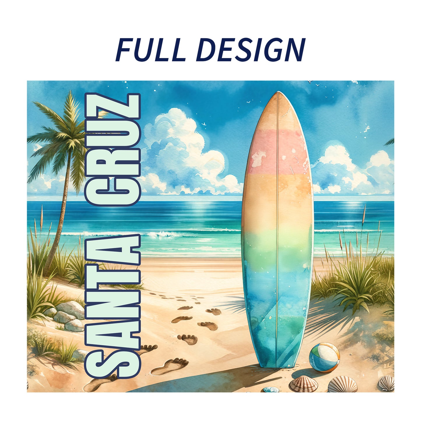 Santa Cruz Surfboard Skinny Tumbler