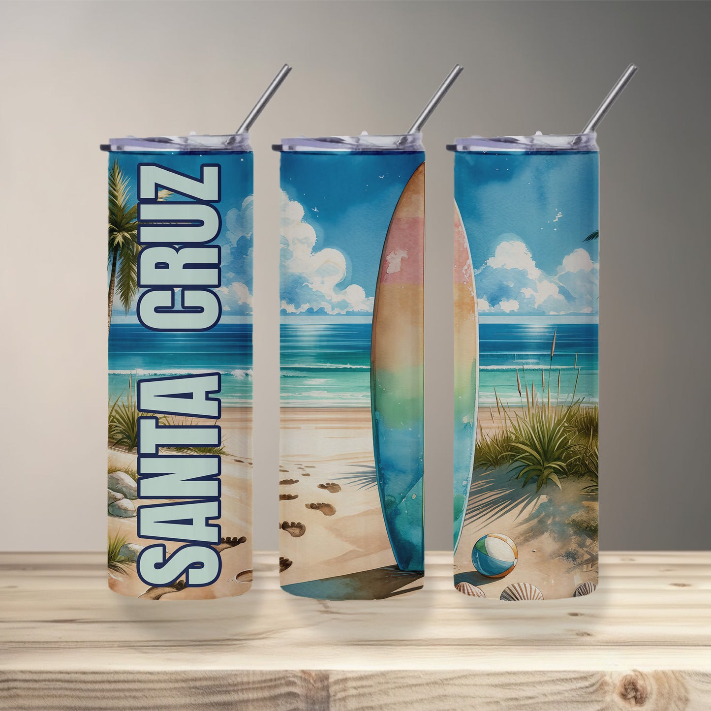 Santa Cruz Surfboard Skinny Tumbler