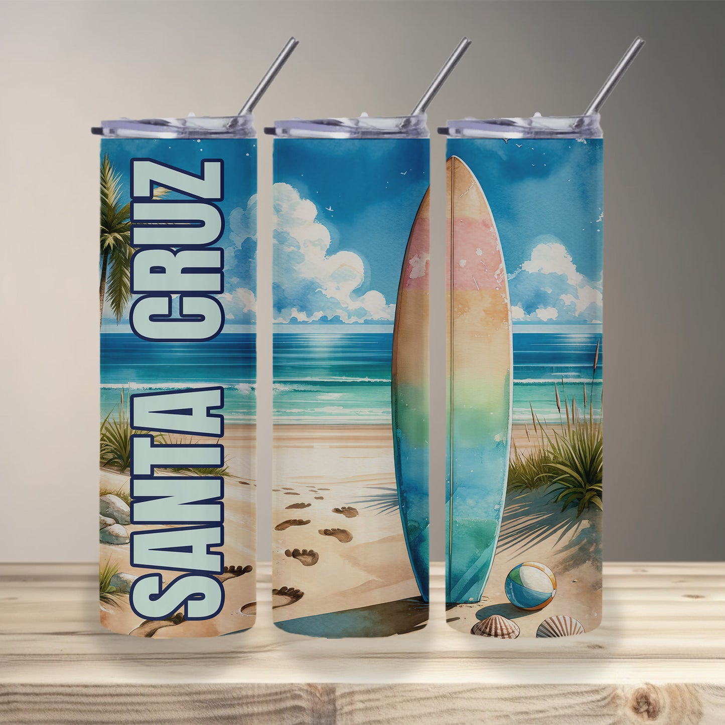 Santa Cruz Surfboard Skinny Tumbler