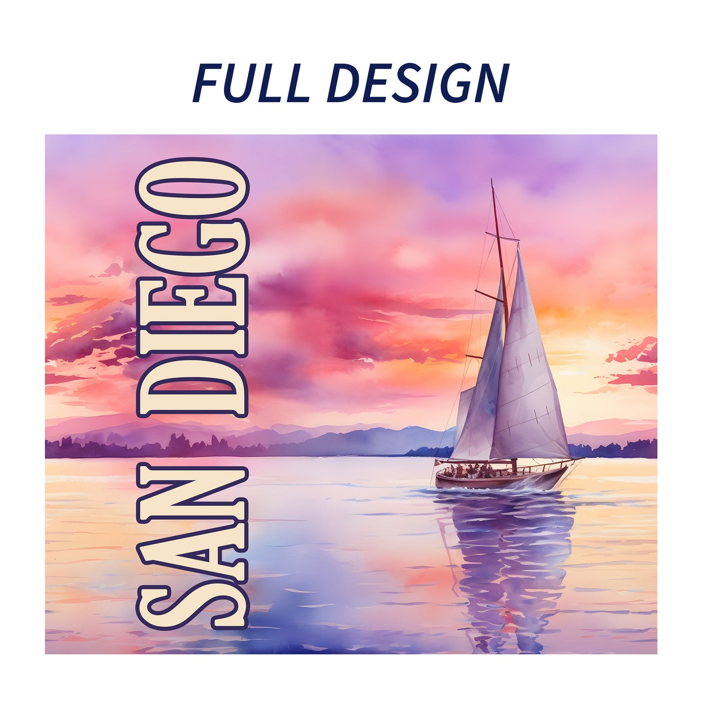 San Diego Sailboat Skinny Tumbler