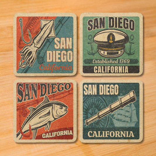 San Diego Vintage Coaster Set