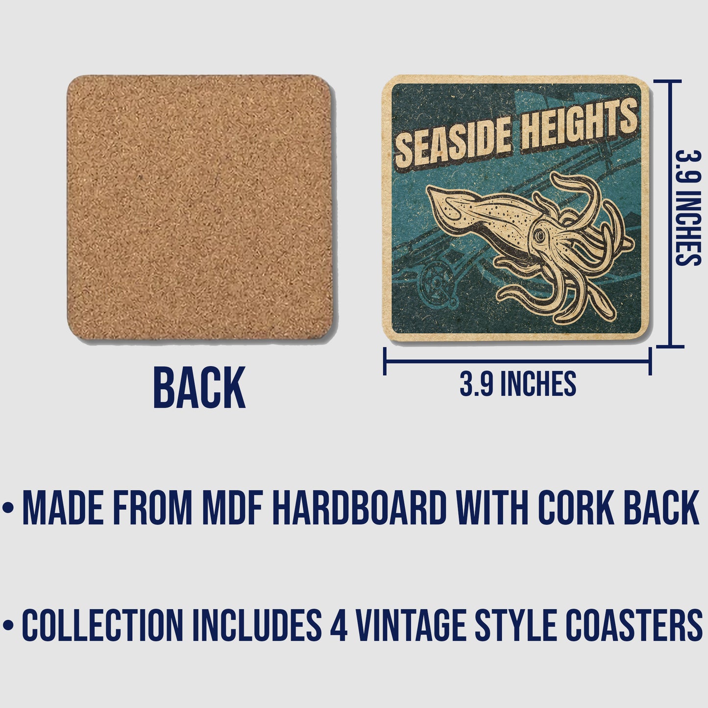 Seaside Heights Vintage Coaster Set