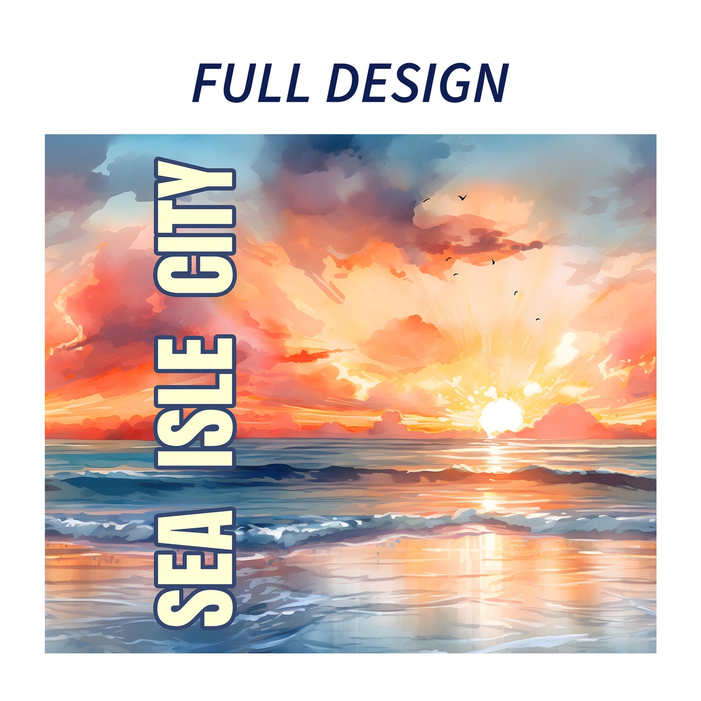 Sea Isle City Shoreline Skinny Tumbler