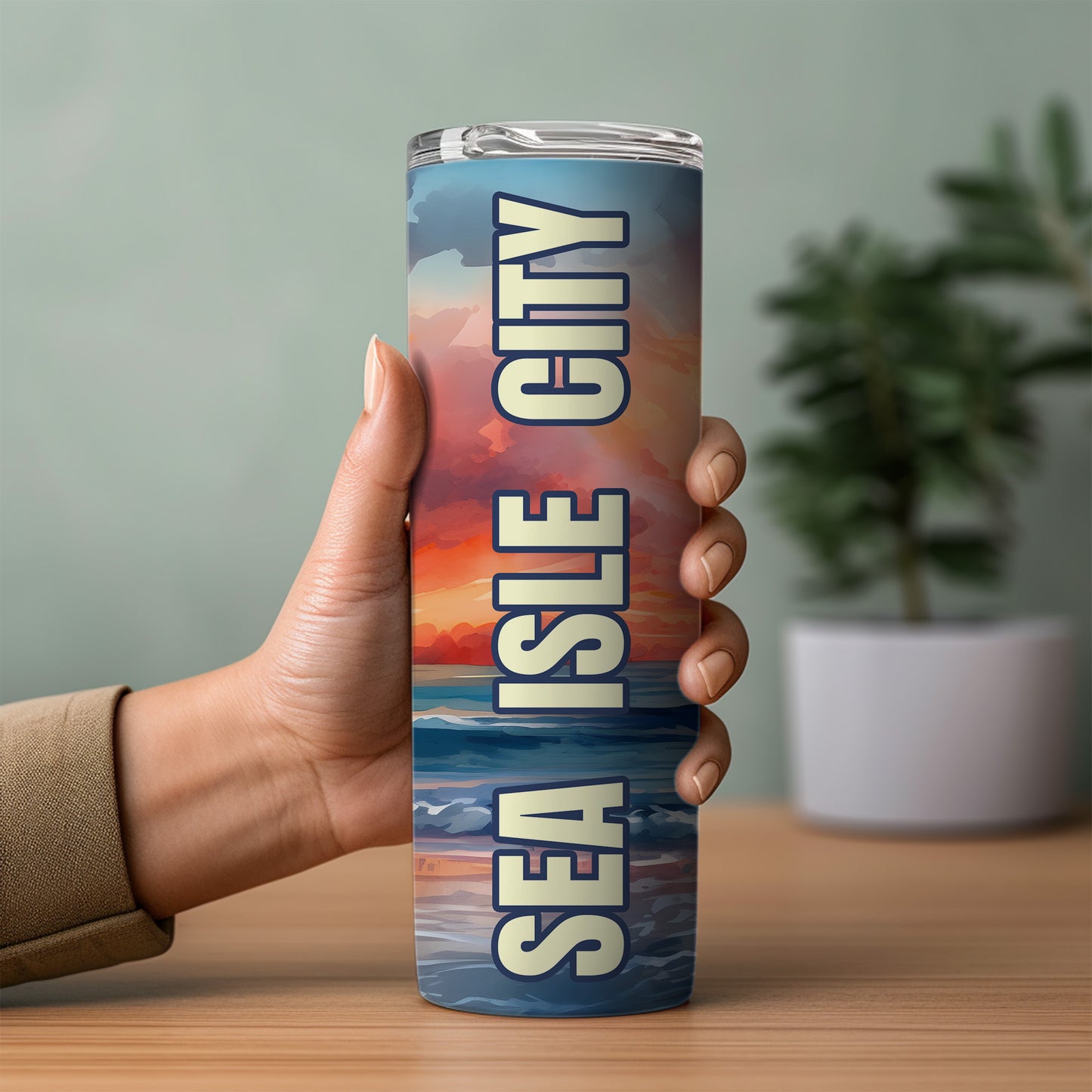 Sea Isle City Shoreline Skinny Tumbler