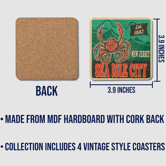 Sea Isle City Vintage Coaster Set
