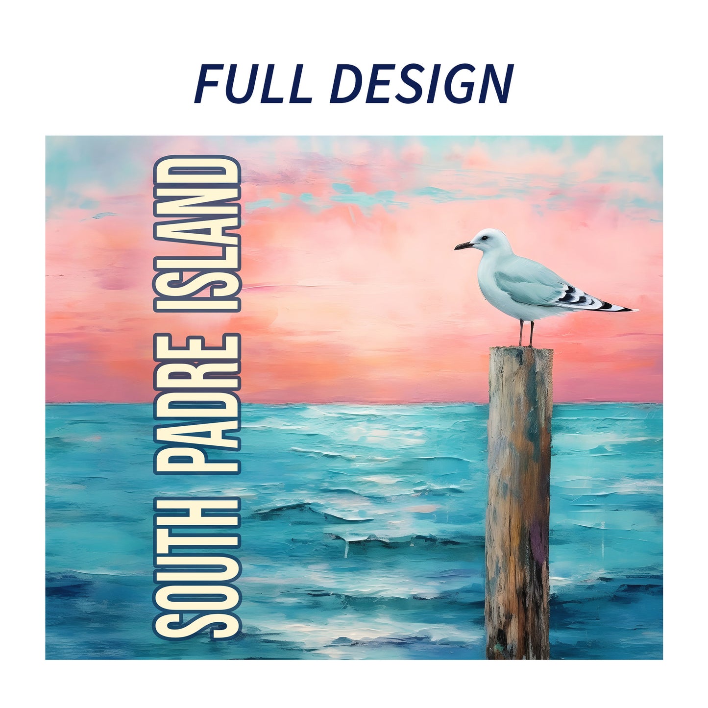 South Padre Island Seagull Skinny Tumbler