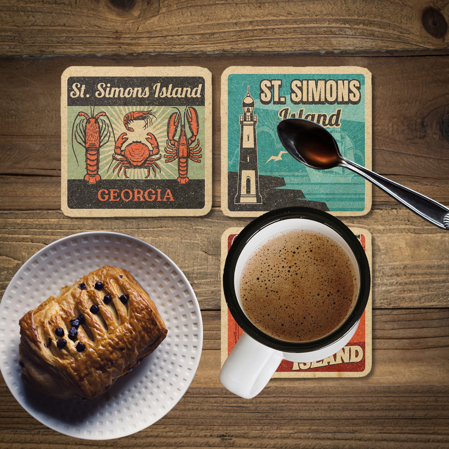 St. Simons Vintage Coaster Set