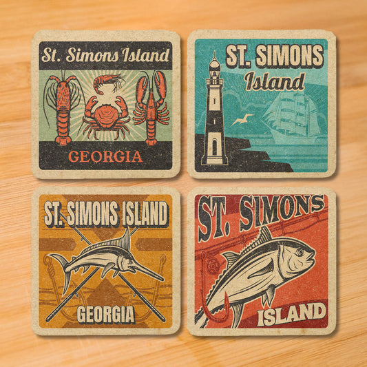 St. Simons Vintage Coaster Set