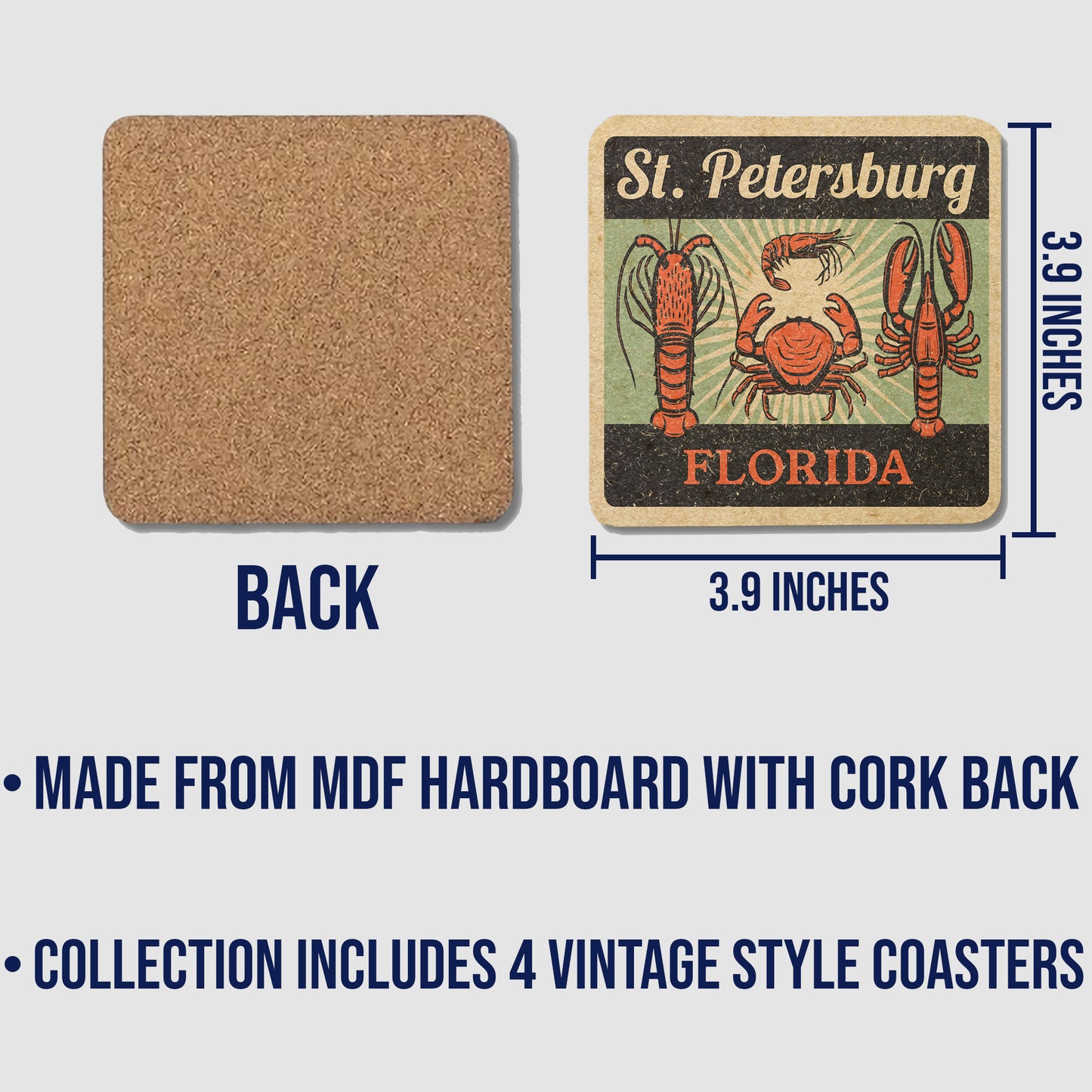 St. Petersburg Vintage Coaster Set