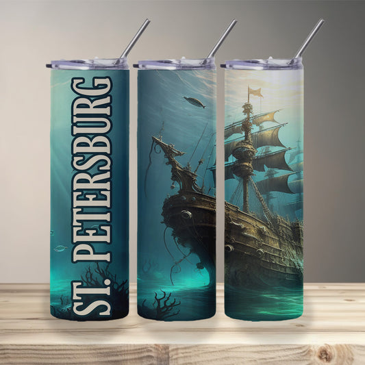 St. Petersburg Shipwreck Skinny Tumbler
