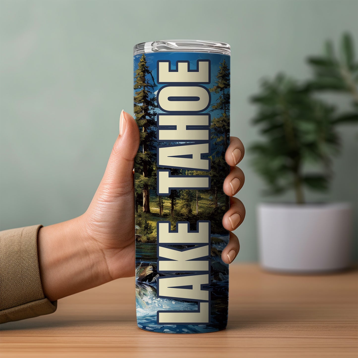 Lake Tahoe Landscape Skinny Tumbler