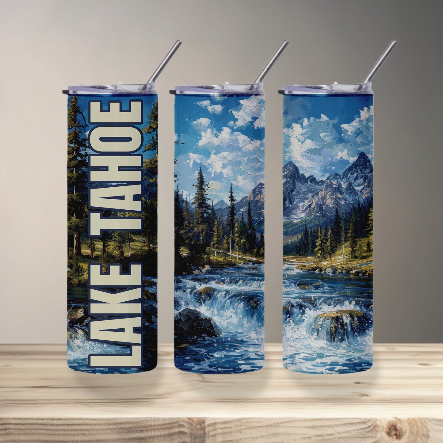 Lake Tahoe Landscape Skinny Tumbler