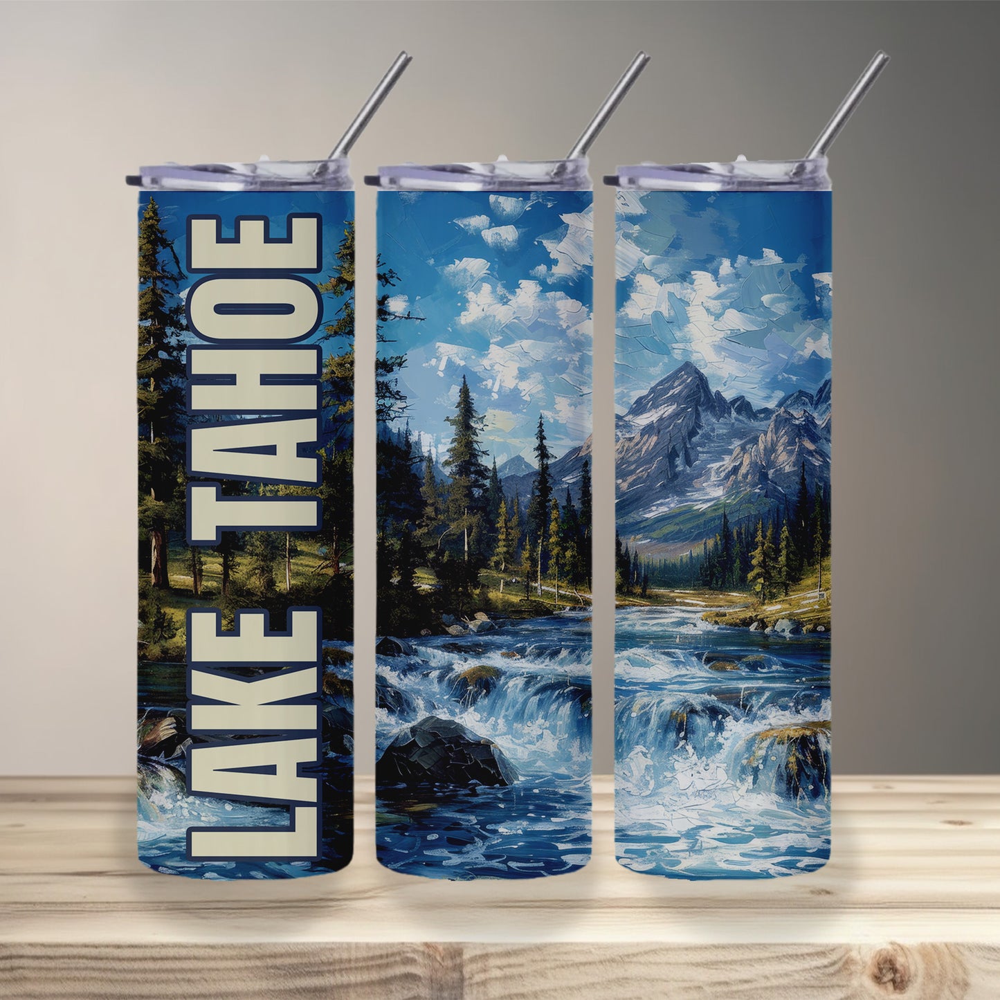Lake Tahoe Landscape Skinny Tumbler