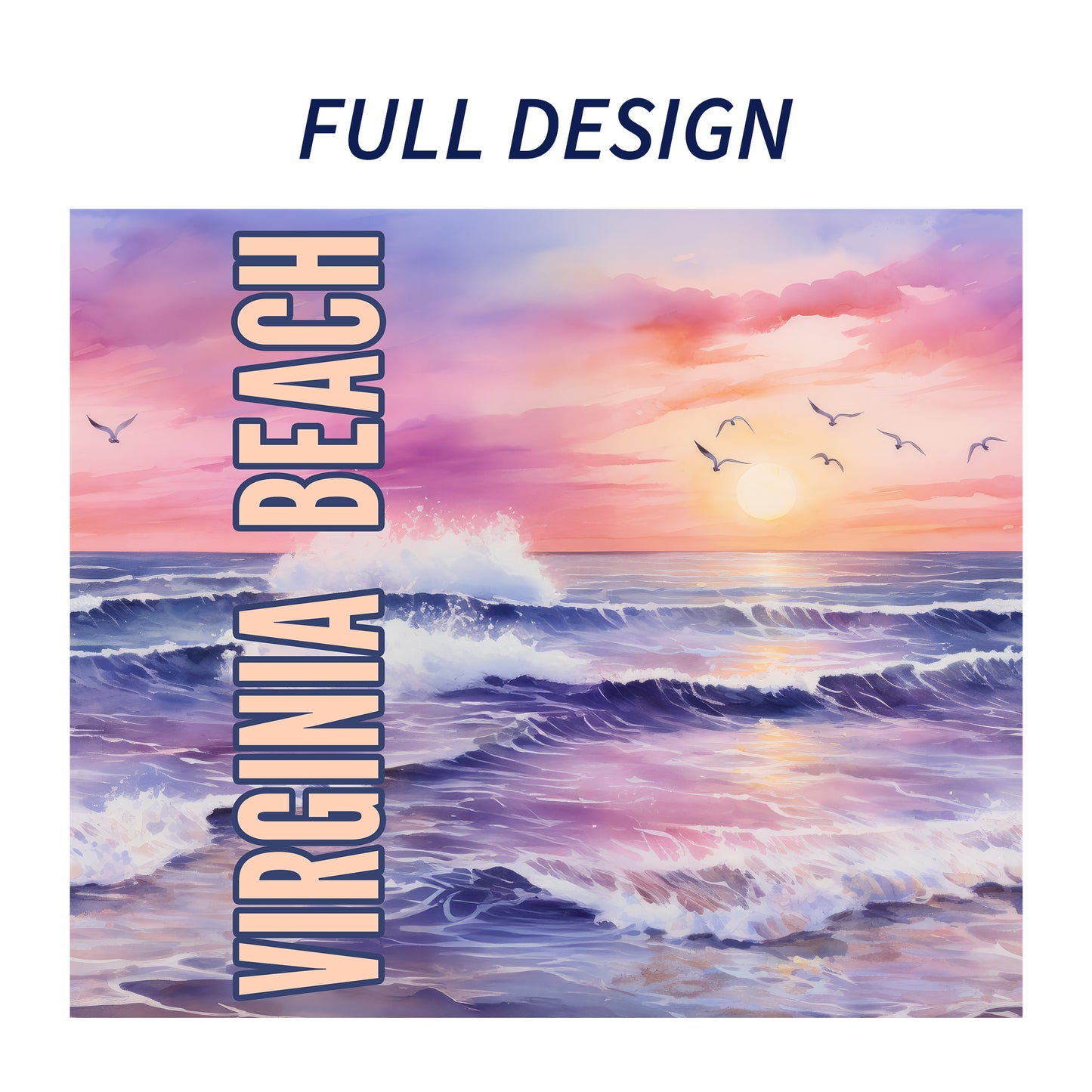 Virginia Beach Shoreline Skinny Tumbler