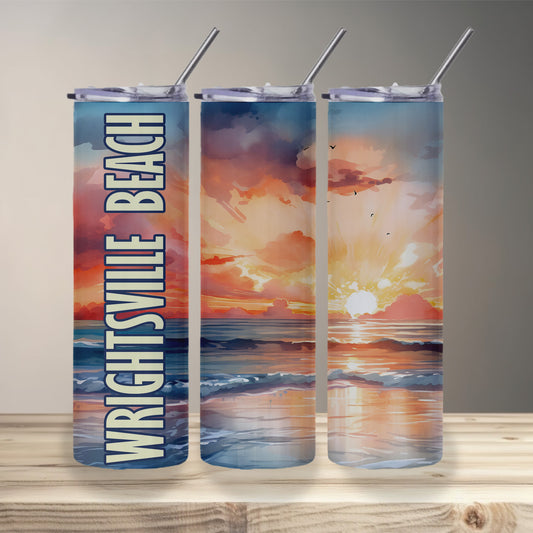 Wrightsville Beach Shoreline Skinny Tumbler