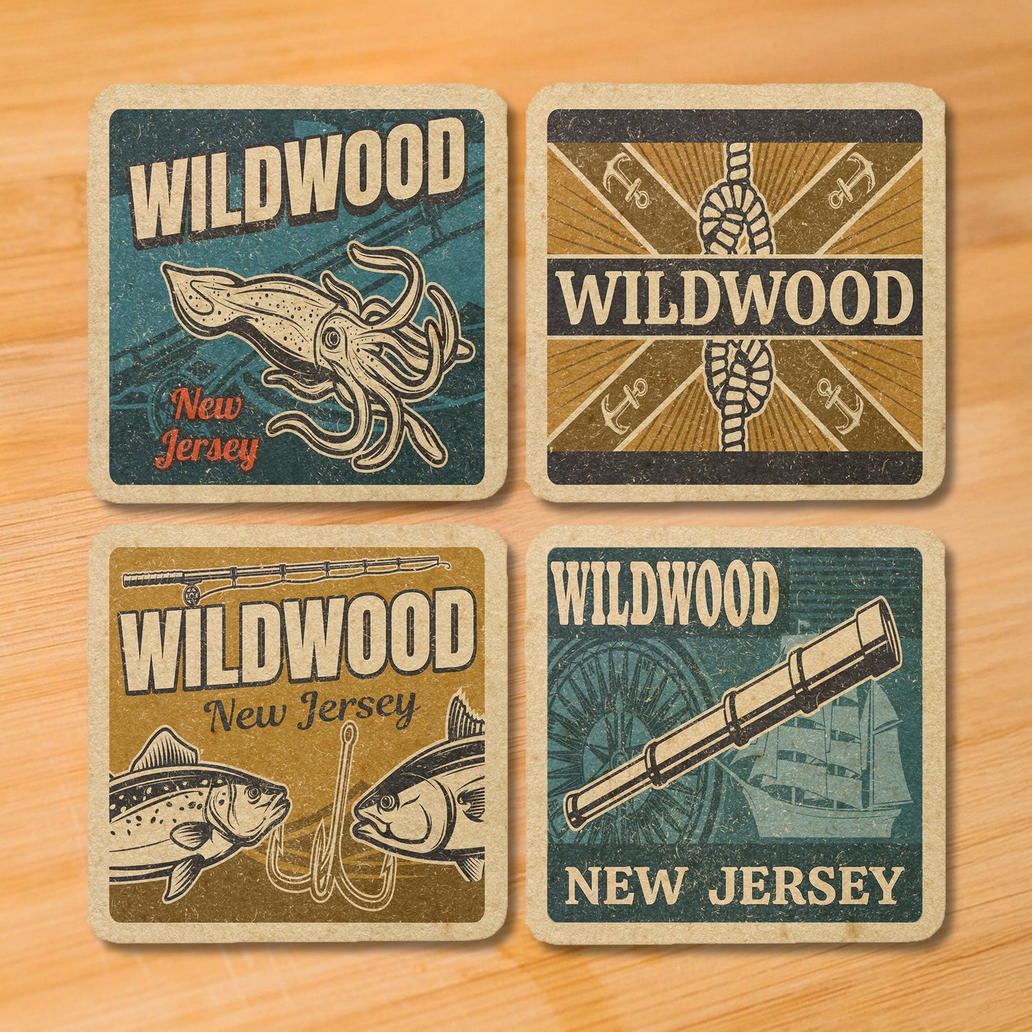 Wildwood Vintage Coaster Set